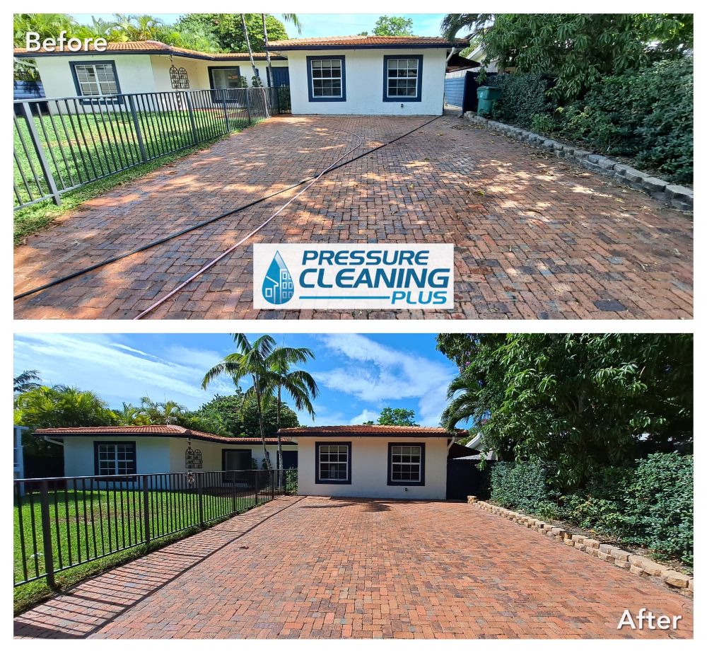 Driveway pressure cleaning in miami fl