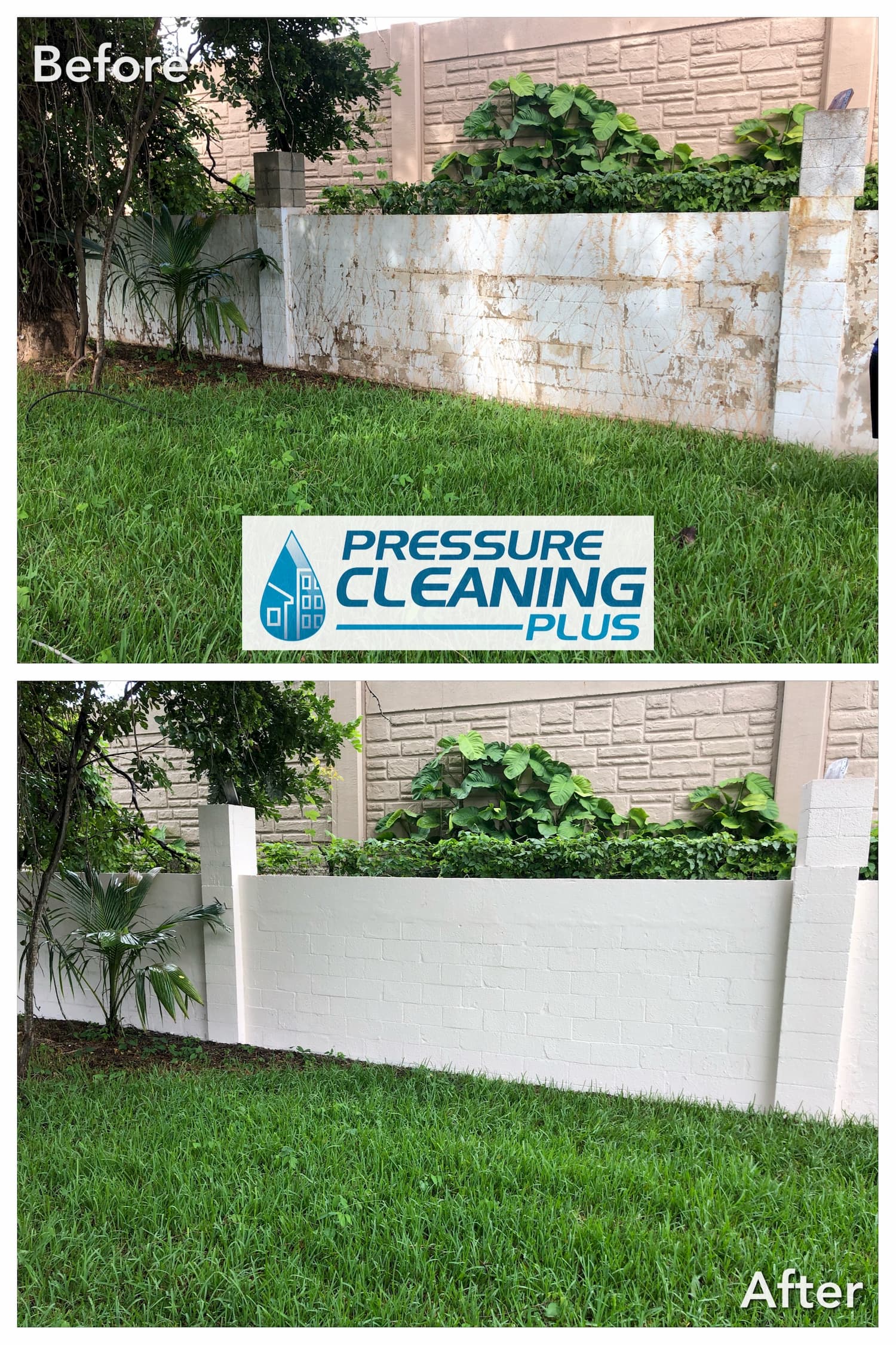 Exterior wall power wash paint miami fl